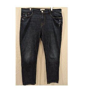 FRAME dark denim distressed jeans (31)